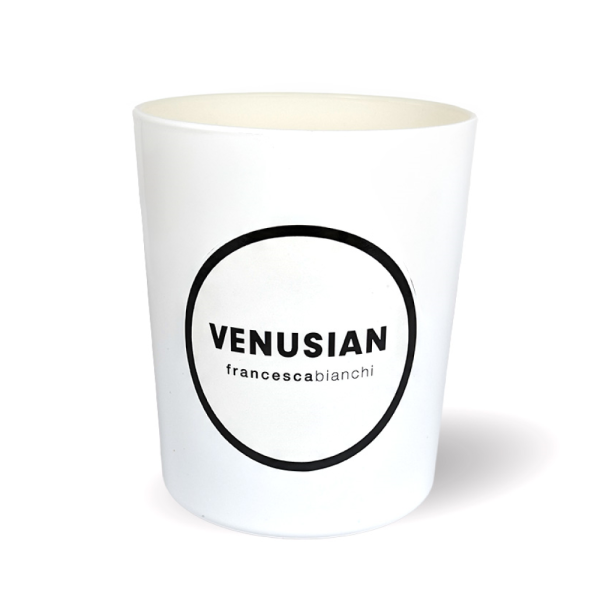 Vela perfumada Venusian en recipiente blanco de Francesca Bianchi Perfumes