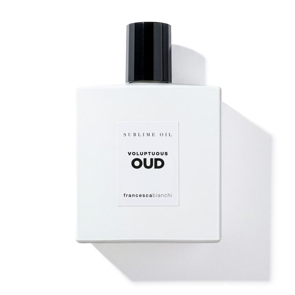 Voluptuous Oud Sublime Oil 100ml perfume bottle by Francesca Bianchi Perfumes with black cap